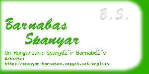 barnabas spanyar business card